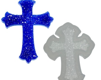 Sparkle Druzy Crystal Cross Silicone Mold: Resin, Clay, Wax Crafts