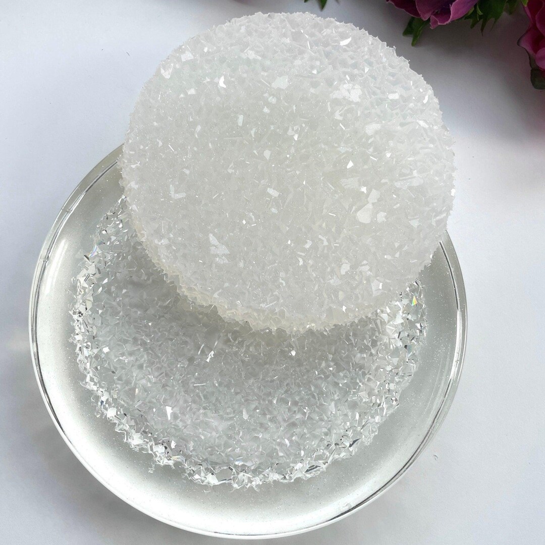Large Round Insert Crystal Edge Silicone Mold for Wedding Tray and ...