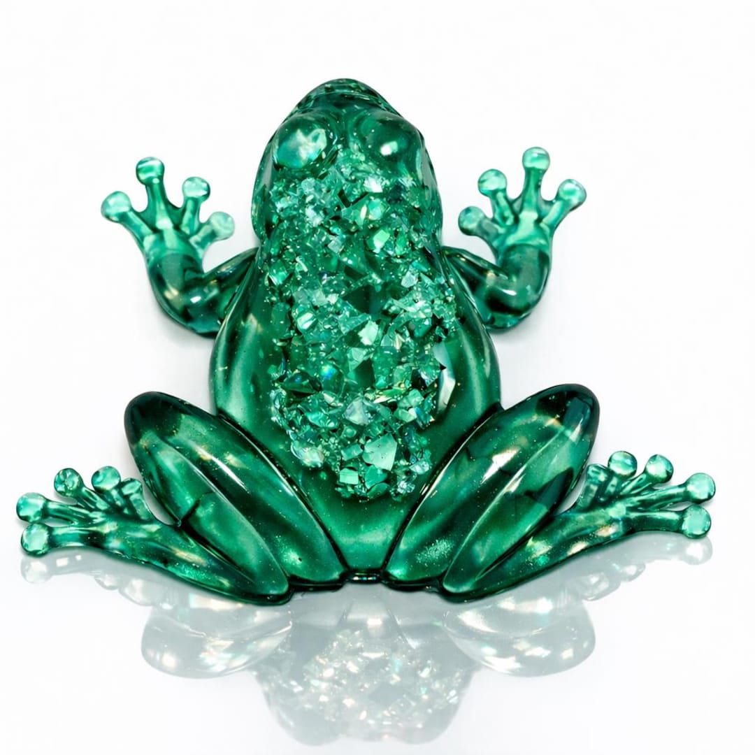 Silicone Mold Crystal Druzy Frog – 3D Toad Gemstone Design for