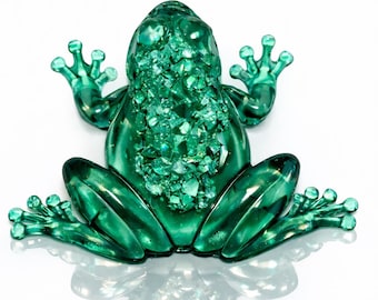 Silicone Mold Crystal Druzy Frog – 3D Toad Gemstone Design for