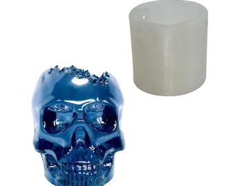 Large Crystal Geode Skull Silicone Mold: Resin, Candle, Soap