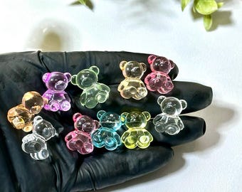 Silicone Mold: 10 Mini Teddy Bear Figurines for Resin Crafts