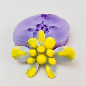 Crystal Flower Silicone Resin Mold for Jewelry and Resin Creations