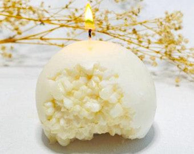 Molde de silicona para hacer esferas de vela de cristal para resina y geodas. imagen 2