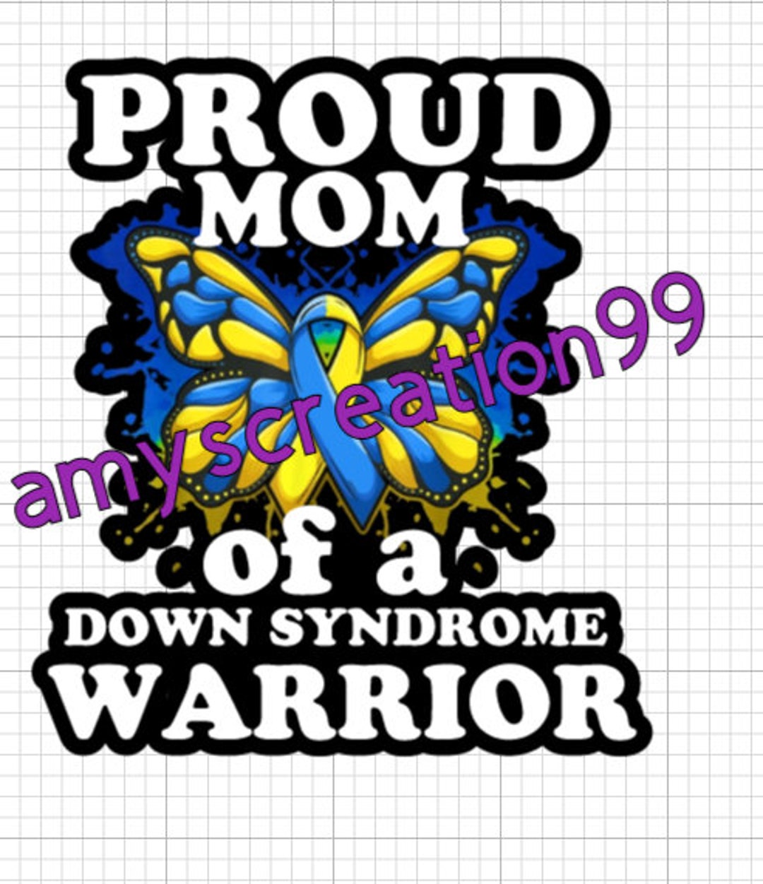 Proud Mom of a Down Syndrome Warrior Png - Etsy