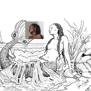 Retrato de fantasía personalizado: sirena, hada, superhéroe, etc. / Ilustración de fantasía personalizada / Personaje / Realista / Pintura digital