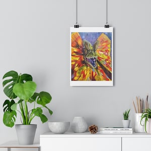 Dilophosaurus - Fine Art Print | Dinosaur Art, Jurassic Dinosaur Art, Wall Decor, Wall Art, Gifts for Kids and Adults