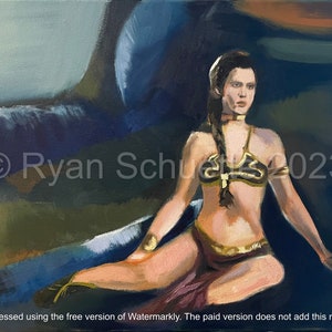 Princess Leia - Printable Wall Art | Star Wars Gift - Oil Painting - Digital Download