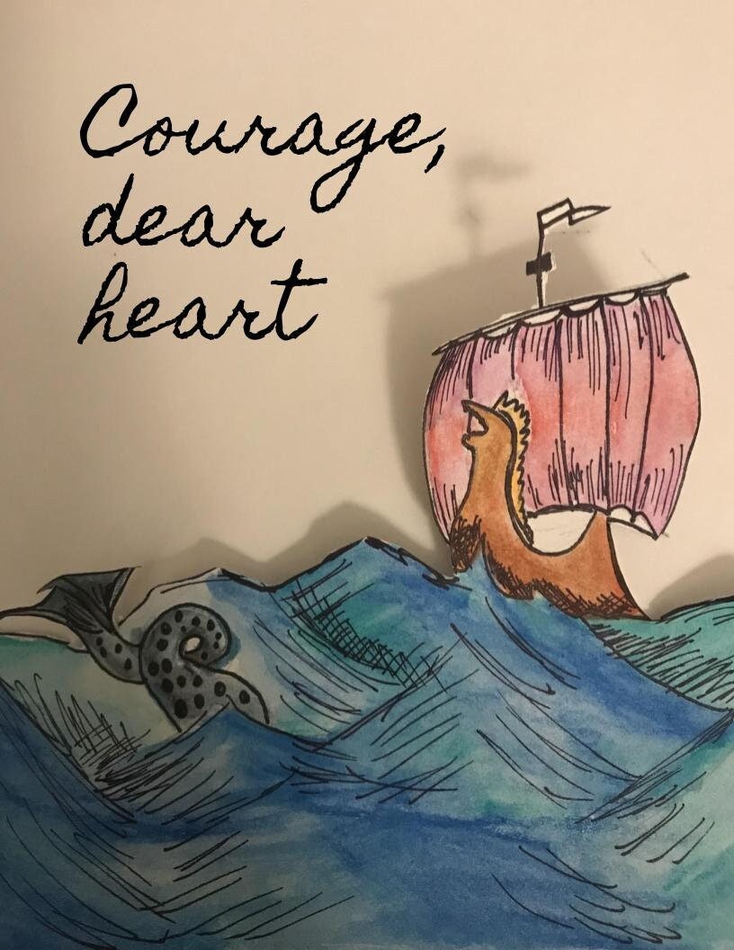  Courage Dear Heart Aslan Quote Sticker - CS Lewis Sticker for  Hydroflask - Narnia Laptop Decals - Christian Book Lover Gift - Fantasy  Literature Great Quotes : Handmade Products