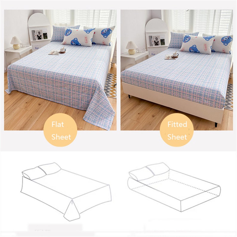 Light Blue Floral Duvet Cover Set Queen King Cotton Duvet Etsy