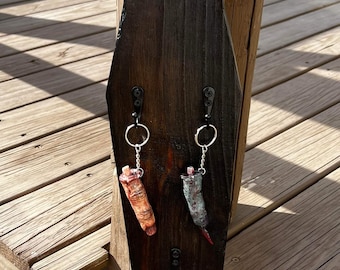 Coffin keychain holder