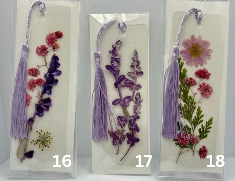 Pressed Flower Bookmarks Etsy UK
