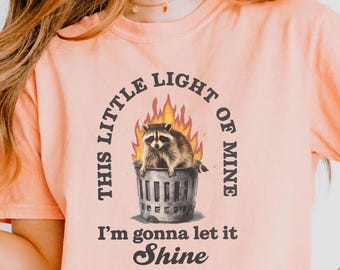 Funny Raccoon Meme T-Shirt | Comfort Colors Animal Graphic Tee | Vintage Trash Panda Apparel  | Sarcastic Humor Top | Casual Quirky Outfit