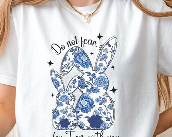 Chemise en toile de Jouy | Haut chrétien de Pâques | No Fear graphique biblique | Vêtements de foi vintage