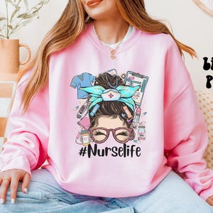Sudadera divertida de enfermera / Sudadera con estampado de enfermera registrada / Sudadera médica cómoda / Ropa de trabajo para personal hospitalario / Camiseta para trabajadores de la salud