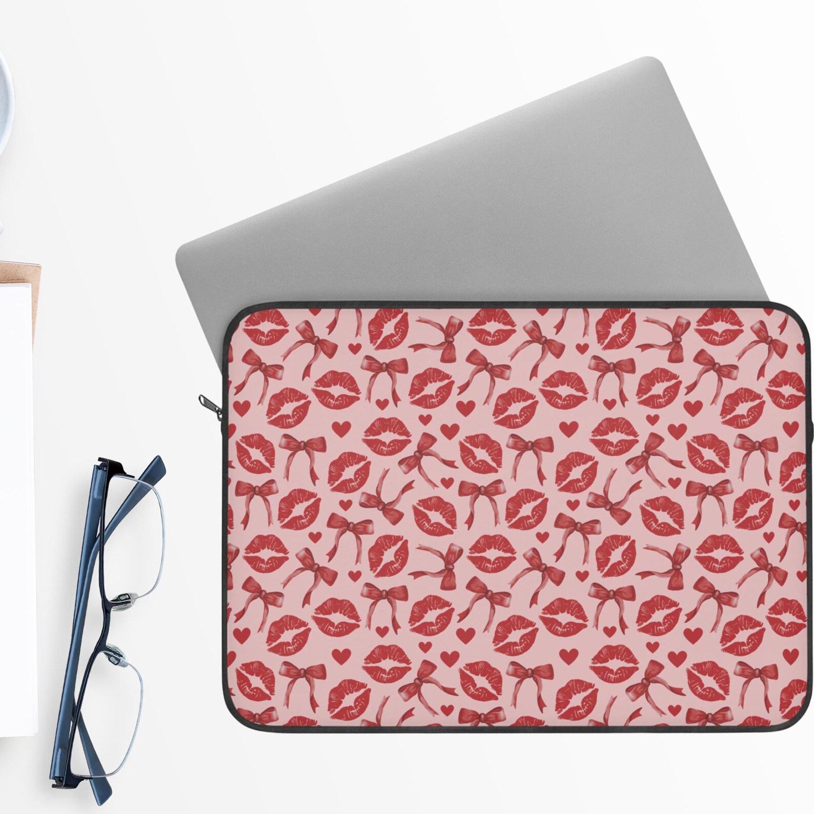 Coquette Laptop Sleeve | Soft Preppy Tech Case | Girly Aesthetic Pouch ...