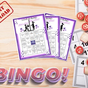 Love Is Blind Bingo - Play as you watch! Printable Bingo Game!