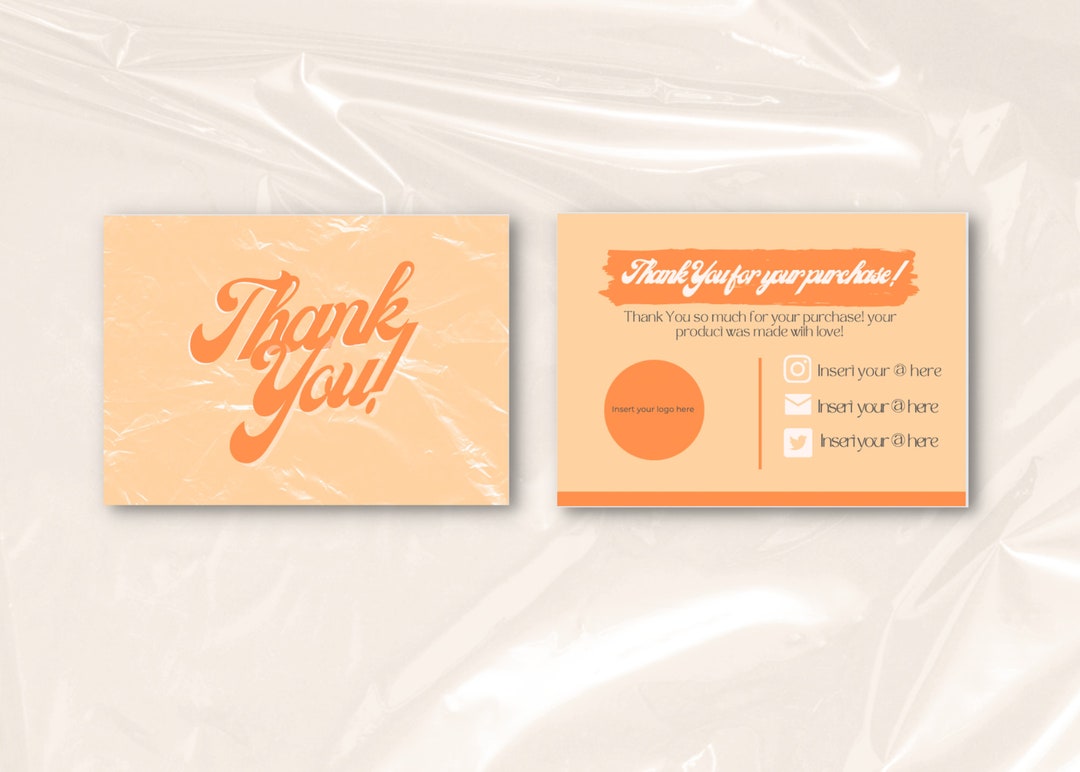 Editable Card Canva Pro Template | Thank You Card Template ...