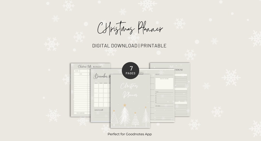Christmas Digital Planner , Christmas Planner Printable, Gift Budget Planner, Holiday Planner
