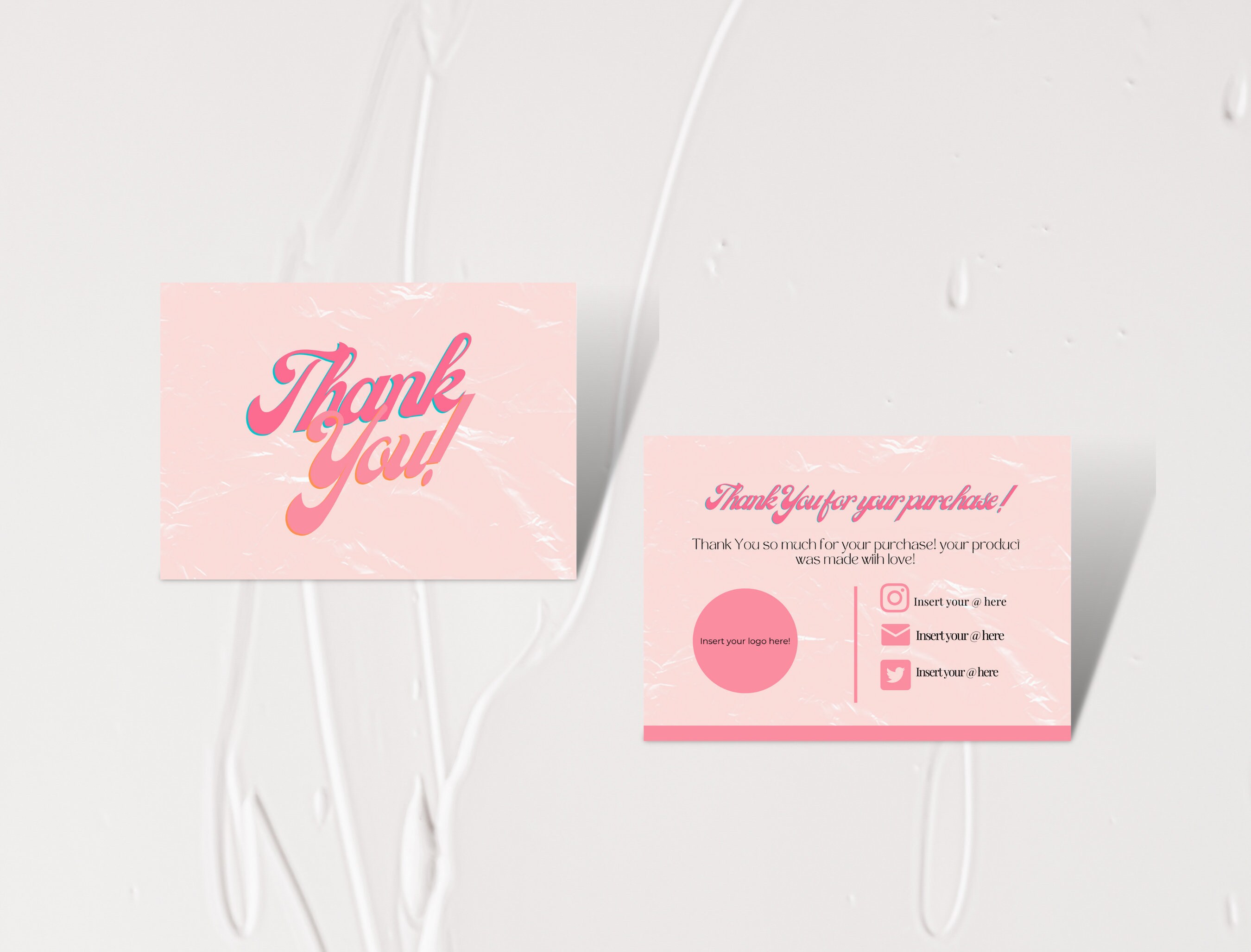 Editable Card Canva Pro Template | Thank You Card Template ...