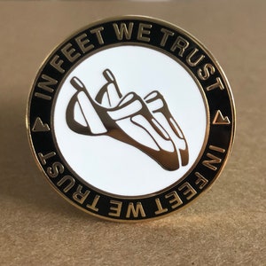 Climbing Enamel Pin - Bouldering Pin - Climbing Shoes - Black/Gold/White