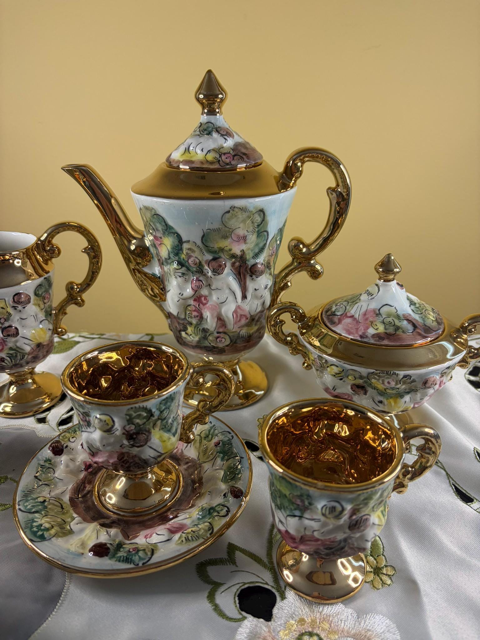Capodimonte Tea Set - Etsy