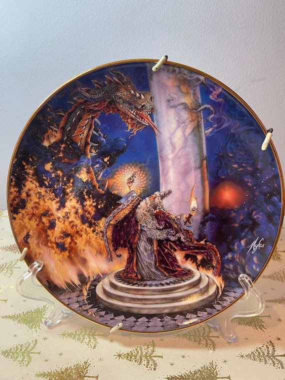 Franklin Mint Royal Doulton Dragon Master Plate, Myles Pinkney Art