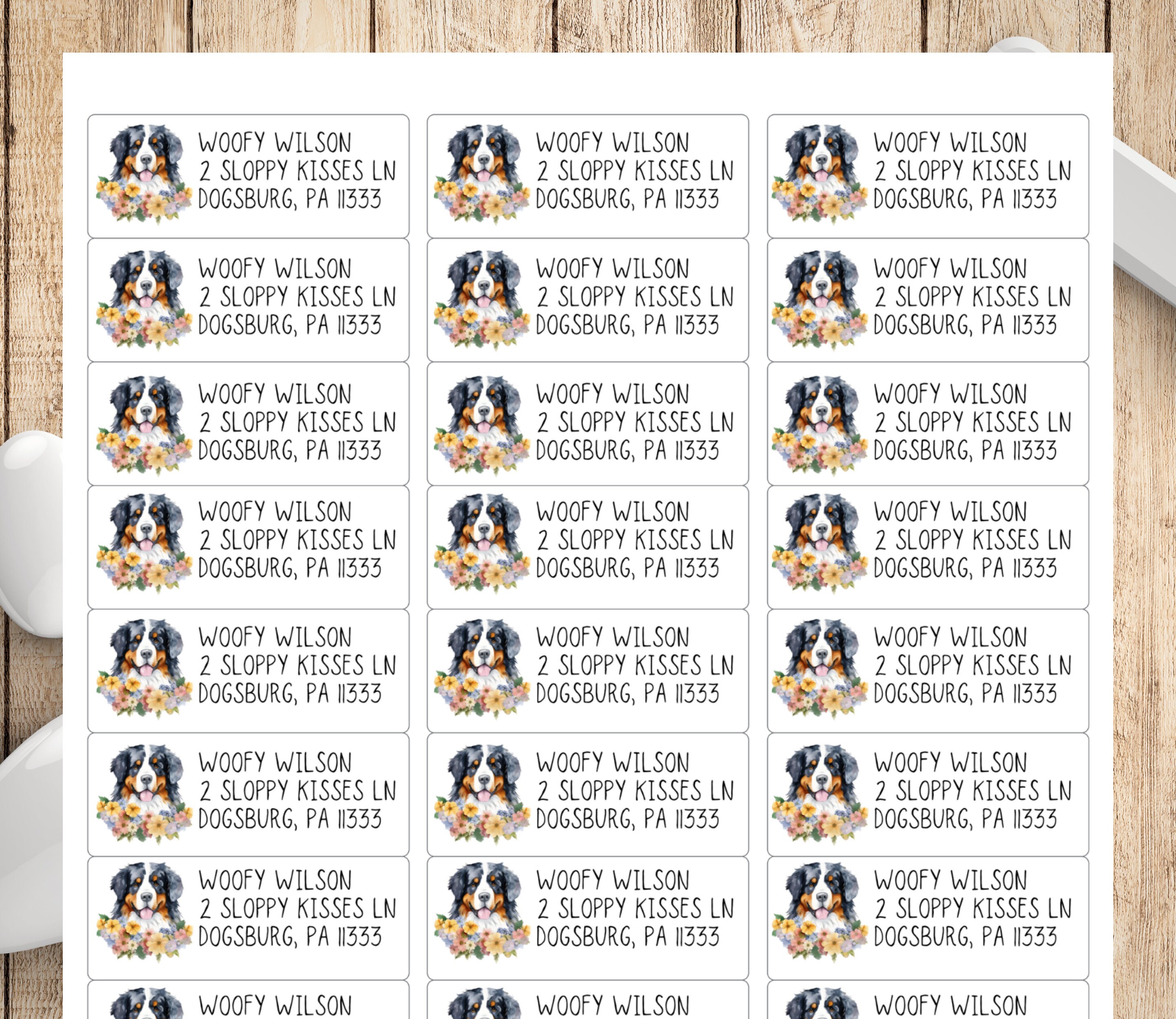 Custom Dog Return Address Label for Addressing Envelopesmatching Seals