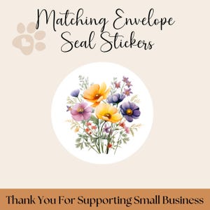 Wildflower Address Labels with FREE Envelope Stickers, Faded Floral Border, Personalized Mailing Labels Printed & Shipped to You, Botanical image 3