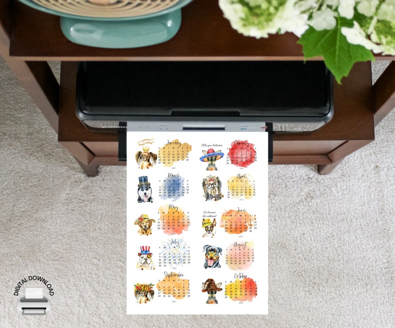 Miniature 2023 Wallet Size Calendars Stocking Stuffer 12 Etsy