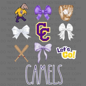 Camels PNG | Camels Baseball PNG | Baseball PNG| Baseball Collage png | Bow png | Team png | Camels | Campbell County
