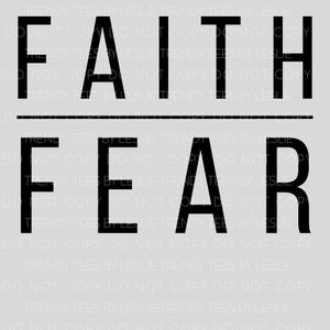 Faith Over Fear Digital File | Christian PNG | DTF Transfer, Sublimation, Printable | Digital PNG | Faith Quote | Religious | Inspirational