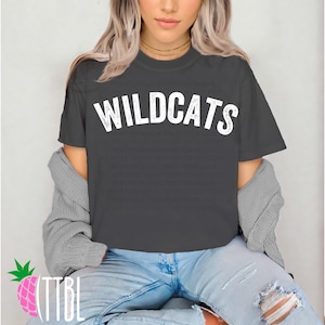 Wildcats Digital Download PNG | School Spirit Shirt Design | High School Mascot Pride Sublimation | Team Name Shirt Graphic | Team PNG