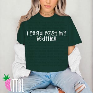 I Read Past My Bedtime PNG | Funny Bookish Quote | Reader Digital Download | Night Owl Book Lover Design | Sublimation PNG | png | Booktok