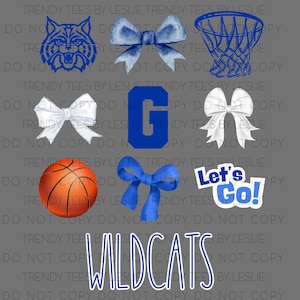 Wildcats PNG | Basketball PNG | Wildcats Basketball PNG| Collage png | Bow png | Team png | Cats Png | Basketball Collage Png | Cats