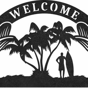 Welcome Fish Sign DXF & SVG Files | Ready-to-cut for CNC, Laser, Plasma ...