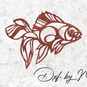 Goldfish Clipart: CNC Laser Plasma Cut Files (DXF SVG)