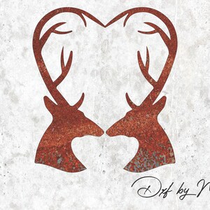 Deer Heart Art: CNC Plasma Laser Cut File (DXF SVG)