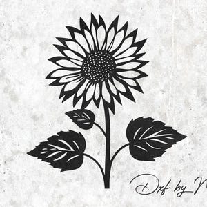 Sunflower - SVG DXF Files for Plasma and Laser Cutting - digital files