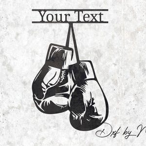Guantes de boxeo personalizables - signo de monograma - Listos para cortar para máquinas láser, plasma y CNC