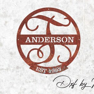 Split Letter T Monogram: CNC Plasma Laser Cut File (DXF SVG)