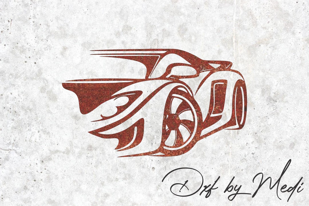 Sport Car Wall Decor DXF SVG Files for Plasma Cnc Laser - Etsy