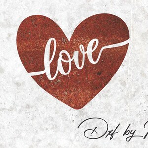 Love Heart SVG DXF File: CNC Laser Cut Design (Digital Download)
