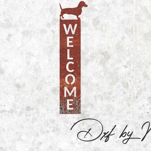 Dog Welcome Sign DXF SVG File for CNC Plasma, Laser, and Waterjet Cutting