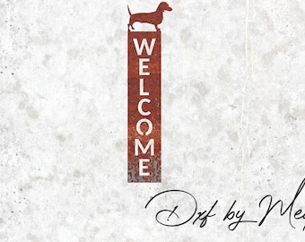 Dog Welcome Sign DXF SVG File for CNC Plasma, Laser, and Waterjet Cutting