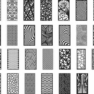 Pack Türmuster DXF SVG-Dateien - dekorativer Wandschirm für Plasmen Laserschnitt CNC-Datei | Digitaler Download