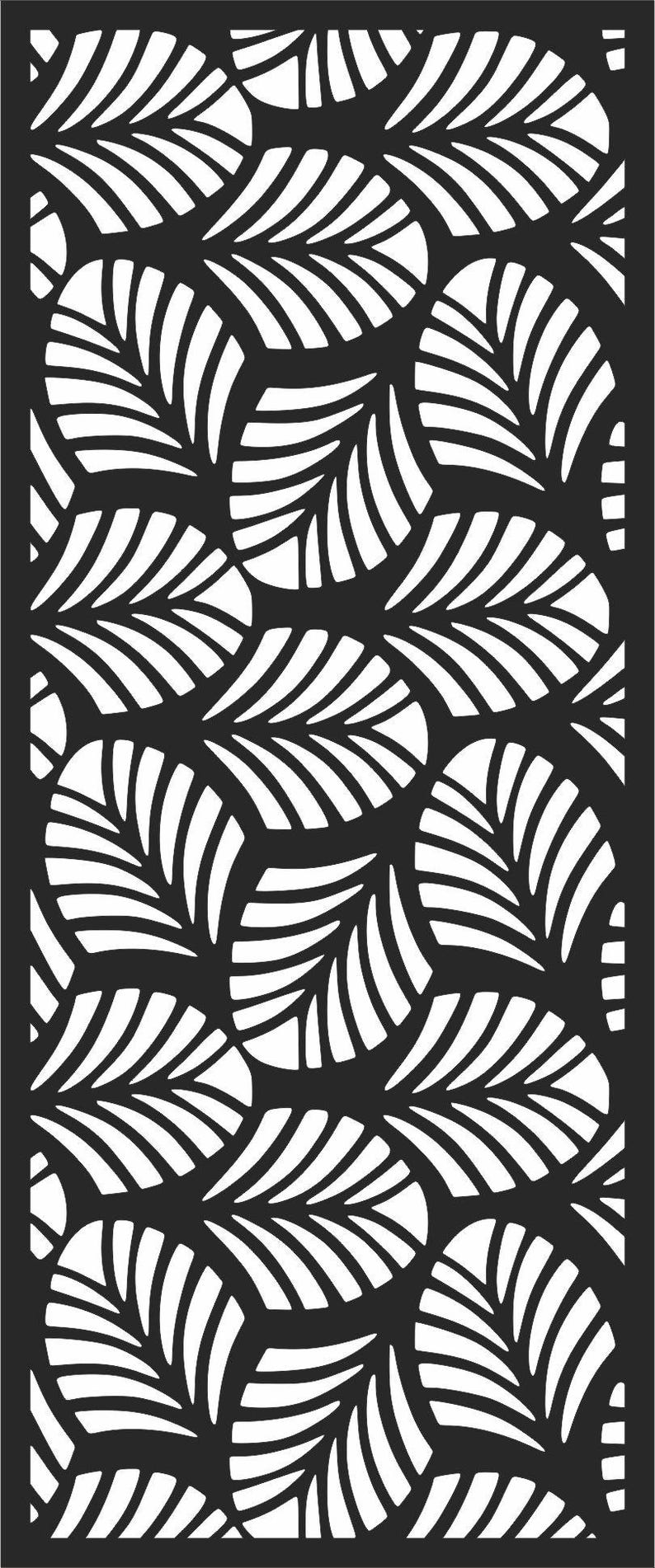 Tropical Leaf Panel Dxf Cdr SVG | Laser Cut Wall Art, Privacy Screen ...
