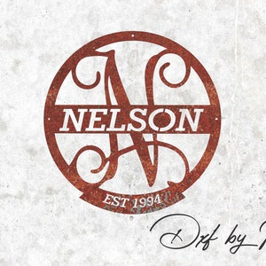Custom Monogram N Wall Art: Personalized Name, CNC Laser Cut Files