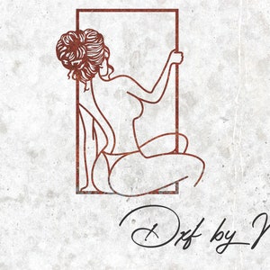 One Line Woman Art: CNC Plasma, Laser Cut Files (DXF, SVG)