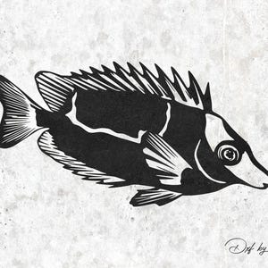 Triggerfish DXF- en SVG-bestanden | Kant-en-klaar voor CNC, laser en plasma | Digitale clipart downloaden